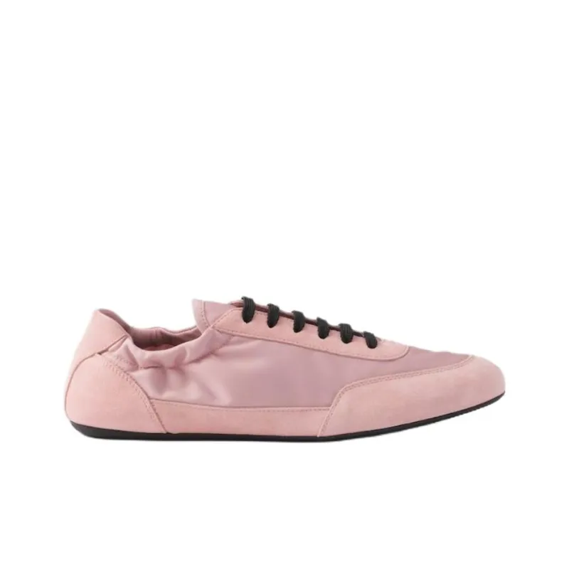 PRADA Collapse Low Top Casual Shoes Women's Peach Pink-1