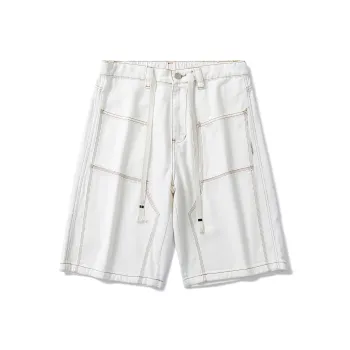SANTASTIC Denim Shorts Unisex White