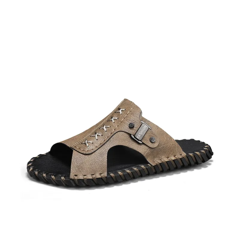 Dunnu Rubber Sole Slip Resistant Slide Slippers Men's-5