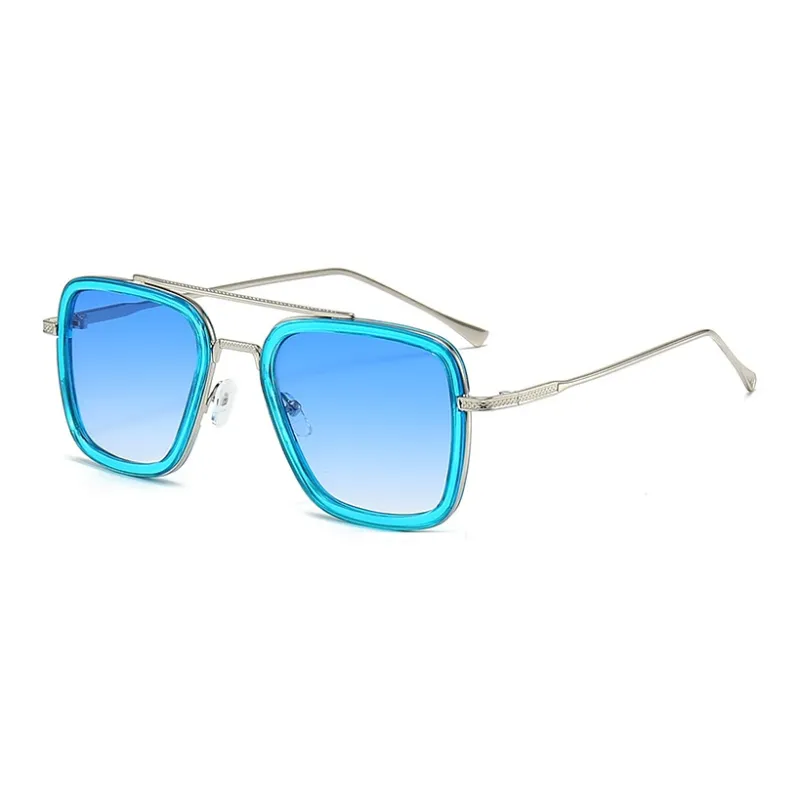 JEANSWEST Plastic Metal Square Sunglasses Unisex-11