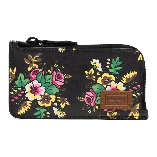 KENZO Polyurethane Wallets Card Holders Regular Unisex Black
