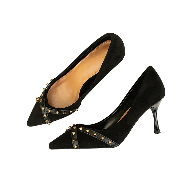 MCKP Slim Heel High Heels Women's Black-2