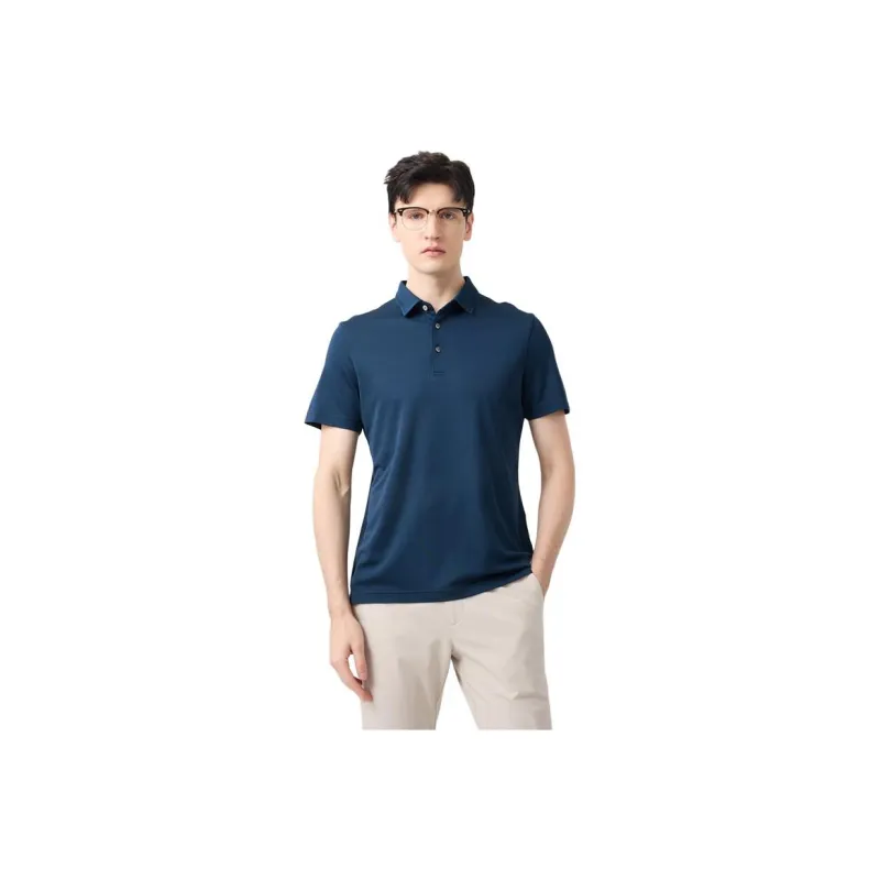 DIDIBOY Polo Shirts Men Dark Blue Green-1