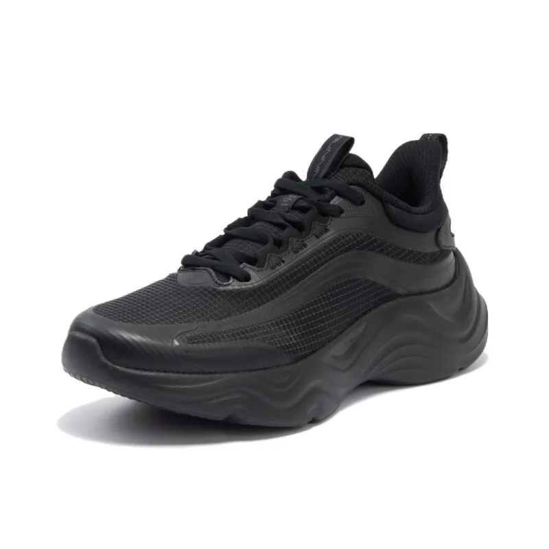 361° Cushioning Wear-Resistant Low-Top Running Shoes Women's Obsidian Black-2