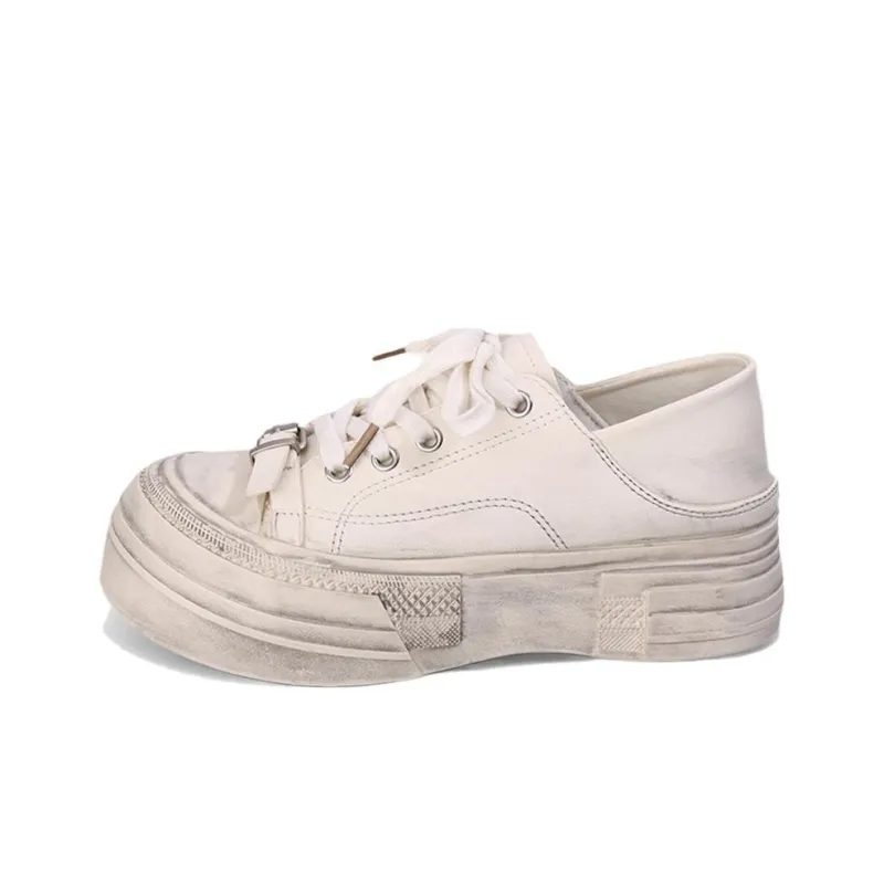 N6N8 Slip Resistant, Lightweight, And Breathable Low Top Skateboard Shoes Women's White-0