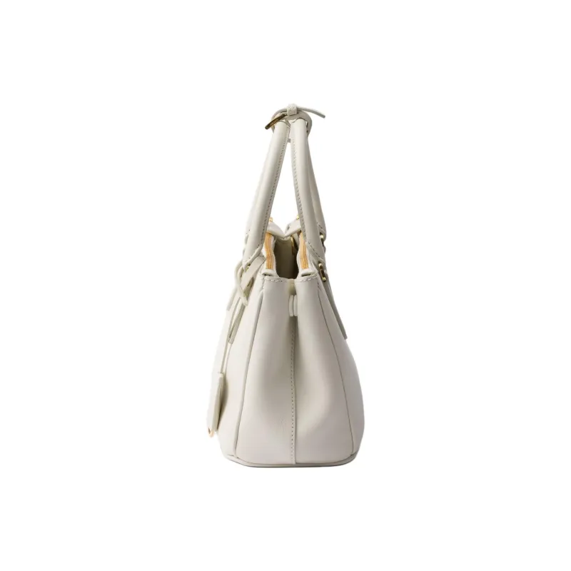 PRADA Galleria Killer Bag Leather Shoulder Bag, Crossbody Bag, Handbag Trumpets Women's White-2