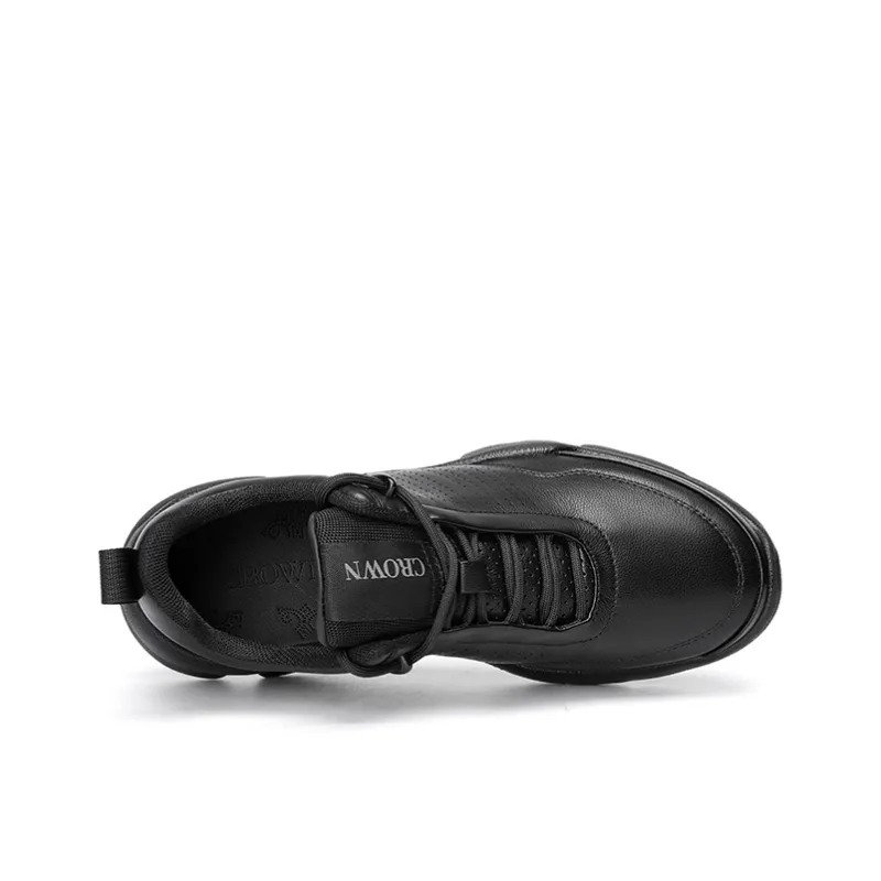 CROWN Low Top Casual Shoes Men's Black-2