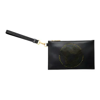 VERSACE Leather Clutch Regular Women's Black