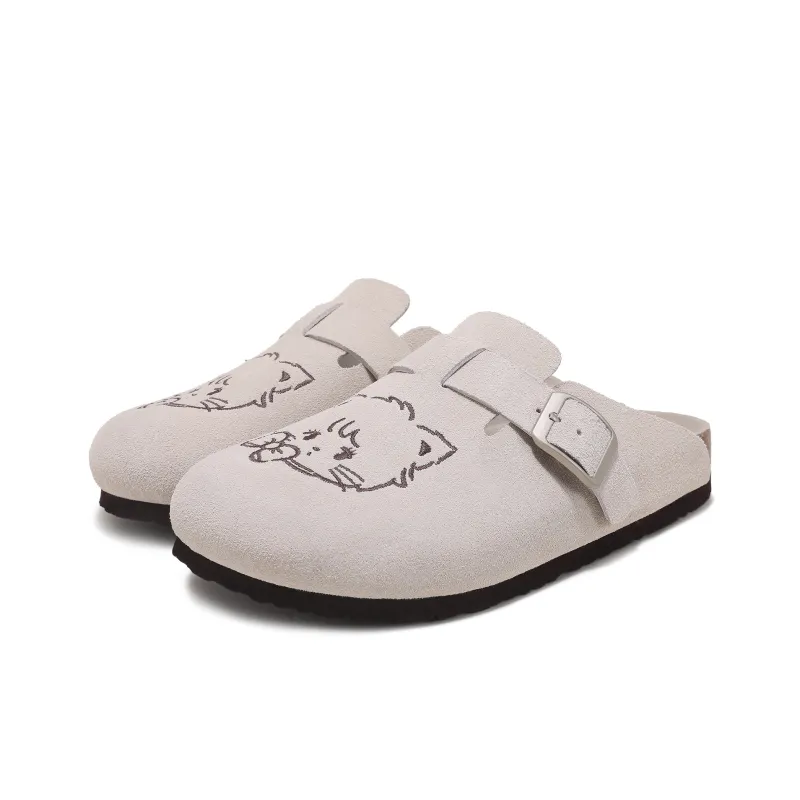 TTKJ Graffiti Slip Resistant Quick Dry Closed Toe Slippers Women's Sand Gray-0