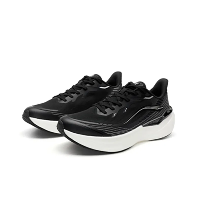 QIAODAN Cushioning Lightweight Low Top Casual Running Shoes Men's Black-1