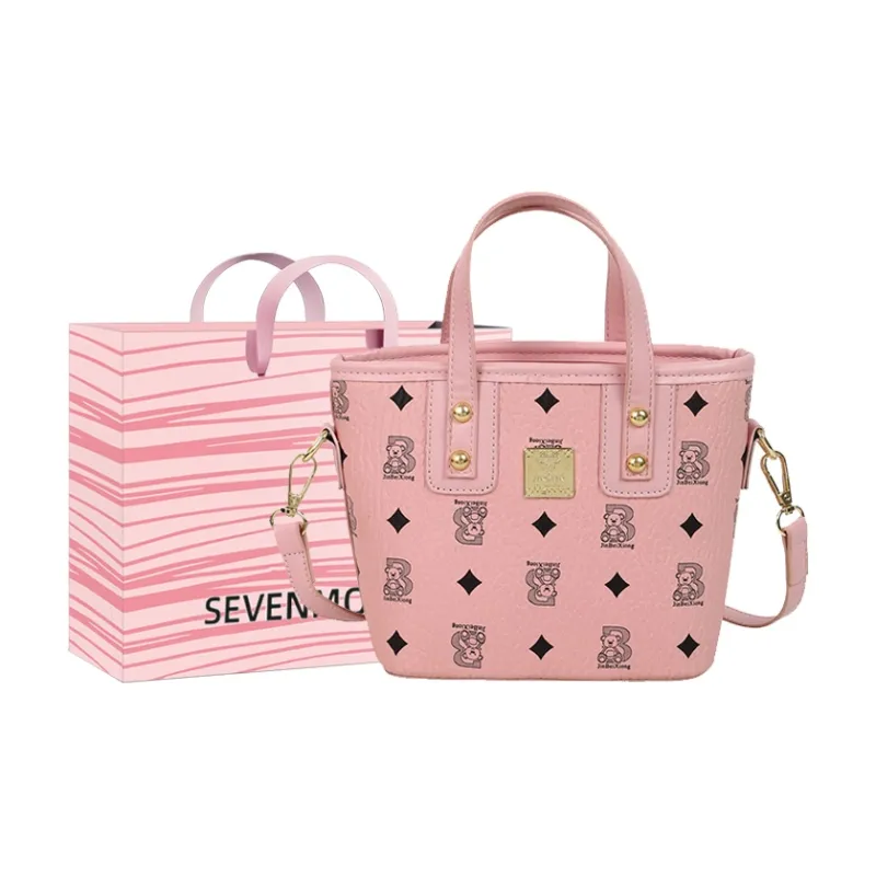 SEVENMOONS PU Handbag Regular Women's Ecru/Black/Pink/Coffee-6