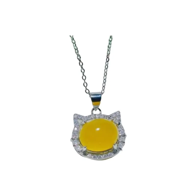 JUNWEN Chalcedony Necklaces Women's-11