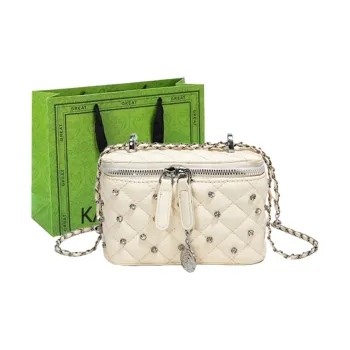 KARUISHA PU Box Bag, Shoulder Bag Women's Ecru/Pearl White/Yellow/Black