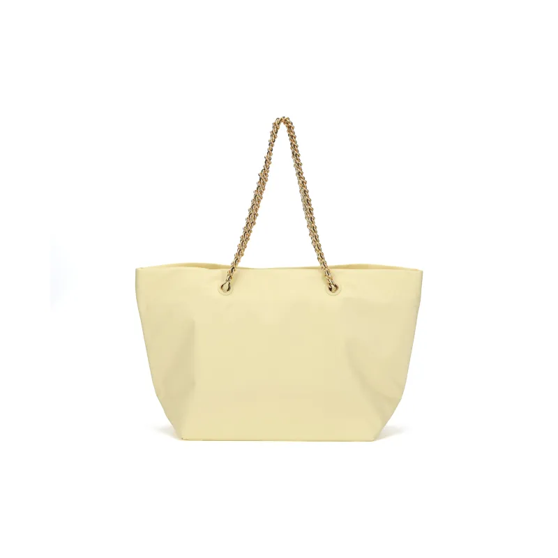 TORY BURCH Ella Recycled Nylon Tote Bag, Shopping Bag, Shoulder Bag, Handbag Women's Lemon-2