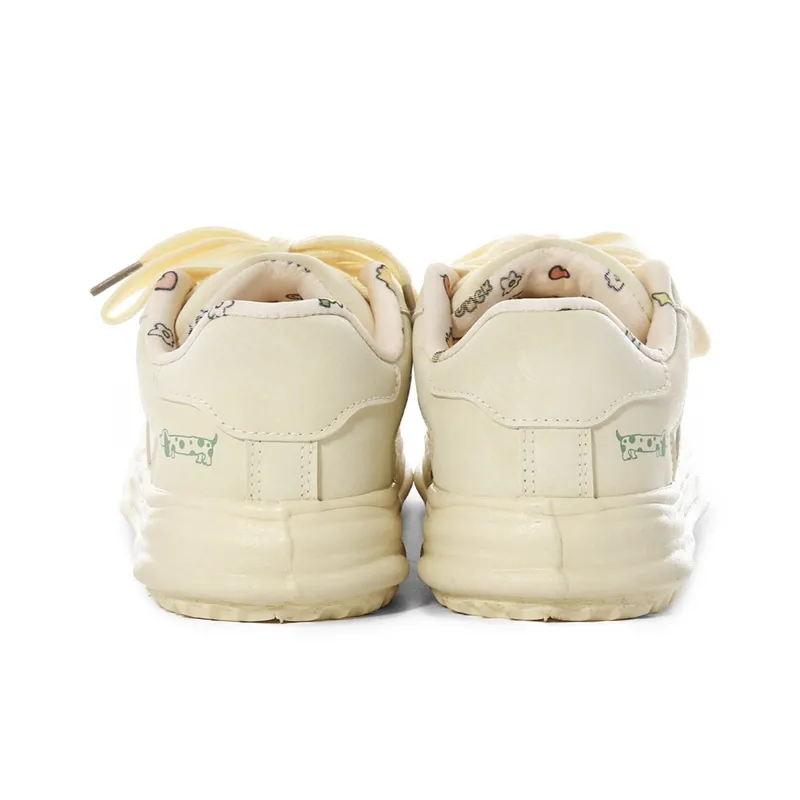 The New Age Family Low Top Skateboard Shoes Women's Yellow-3