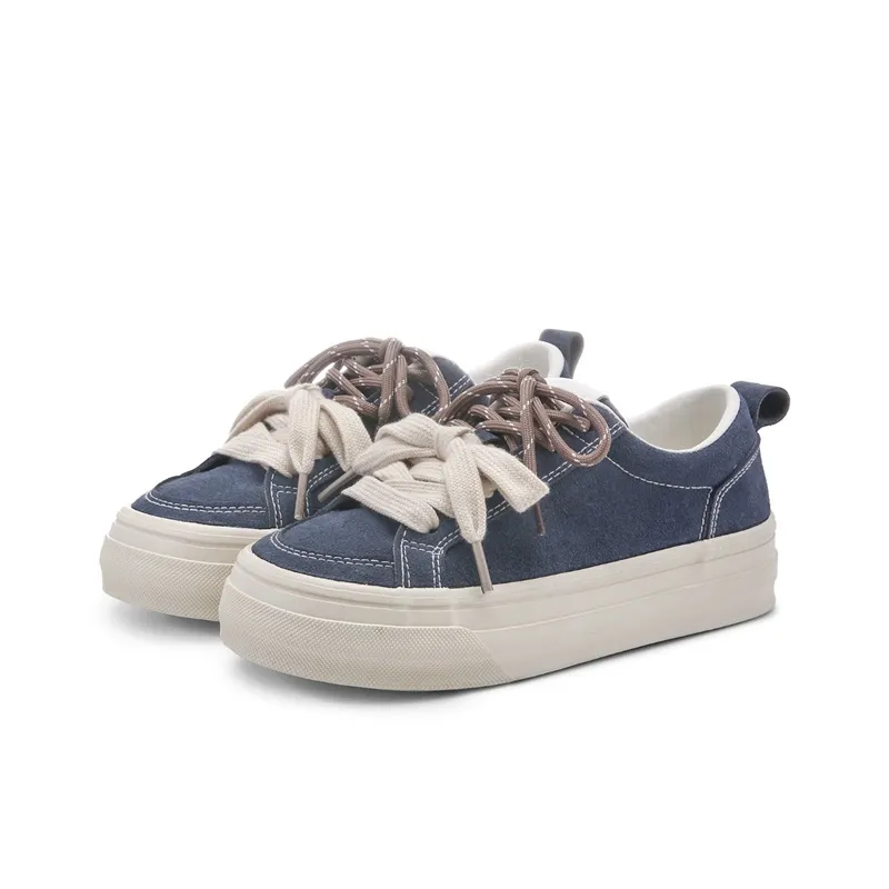 Ordifen Low Top Skateboard Shoes Women's Dark Blue-1