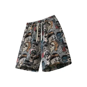 ZWWWZ Casual Shorts Unisex Embroidered Person