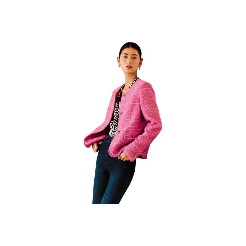 Yiner Jackets Women's Peach Pink-0