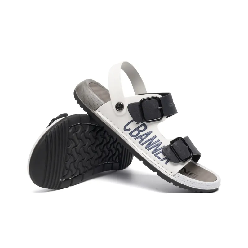 C°BANNER Beach Sandals Men's White Blue-4