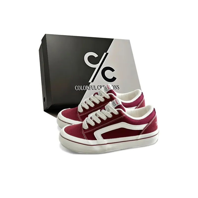 Colorful Creations Slip Resistant, Abrasion Resistant, Lightweight, Breathable Low Top Skateboard Shoes Men's-8