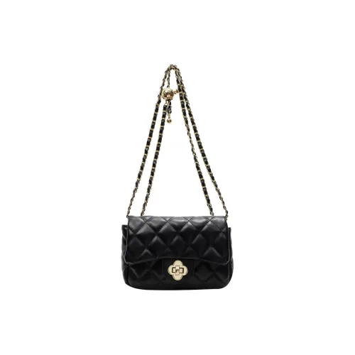 Meow In The Grass PU Shoulder Bag Women's Black/Red