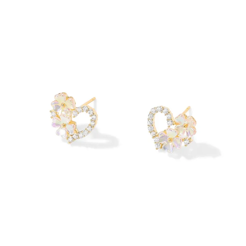 DODOGOGO Alloy S925 Silver, Synthetic Cubic Zirconia Stud Earrings Women's-3