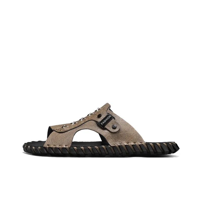 Dunnu Rubber Sole Slip Resistant Slide Slippers Men's-4