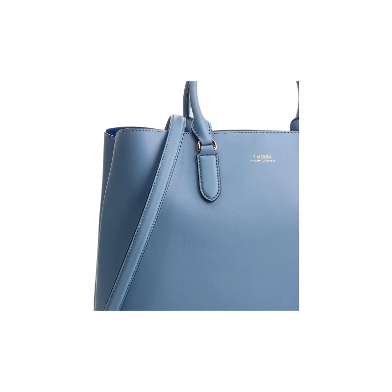 LAUREN RALPH LAUREN Leather Tote Bag Shopping Bag Crossbody Handbag Women's Blue Mist-2