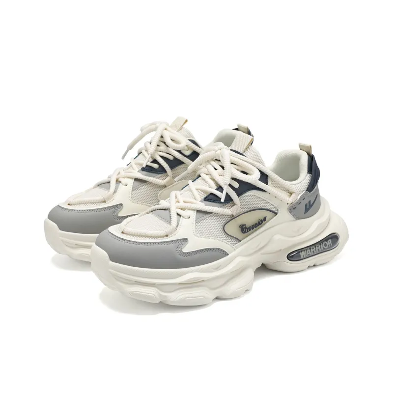 Warrior Abrasion Resistant Breathable Height Increasing Low Top Chunky Sneakers Men's-1