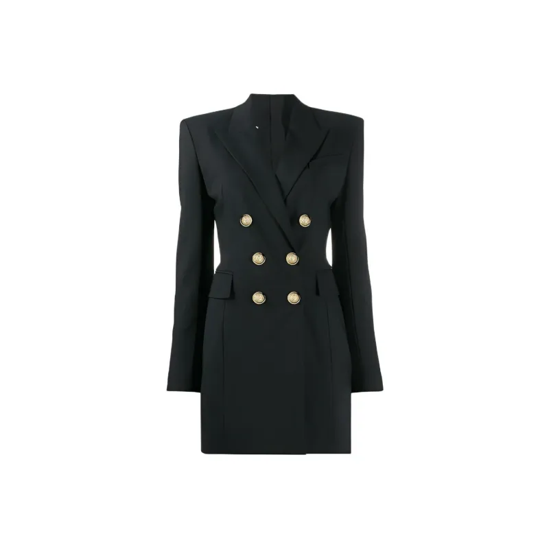 BALMAIN Long Sleeved Dresses Women's Black-0