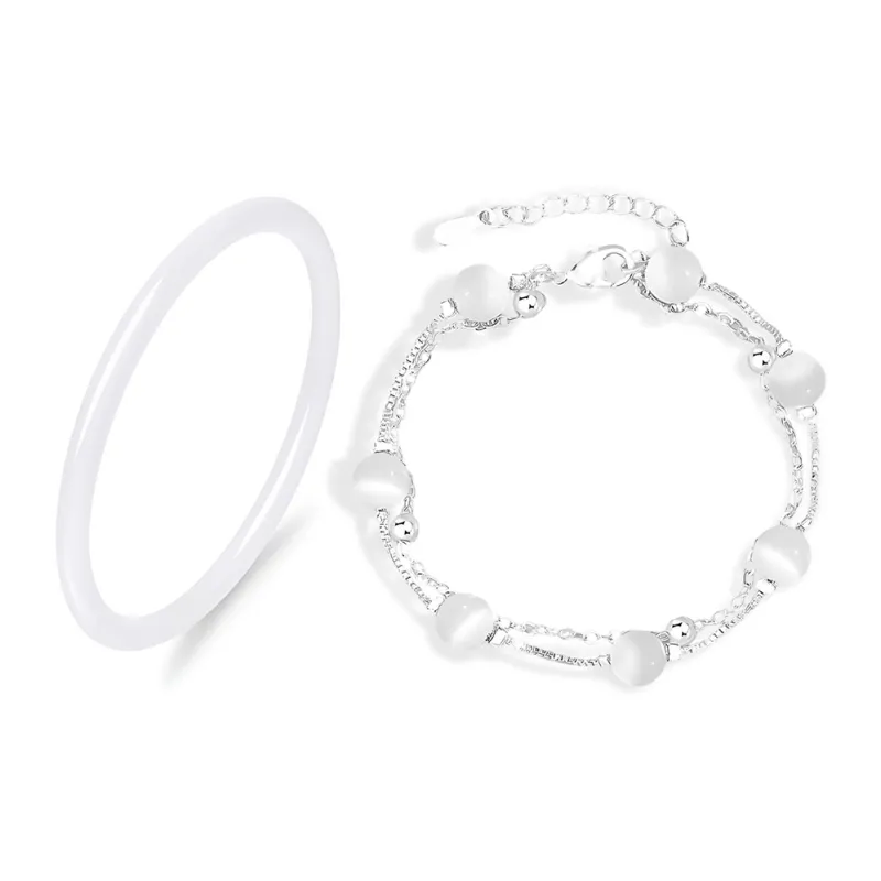 MOREL Colored Glaze Jade Bracelets Unisex-3