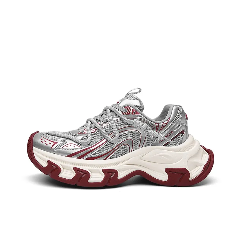 China Aerospace Breathable Lightweight Height Increasing Low Top Chunky Sneakers Men's-6