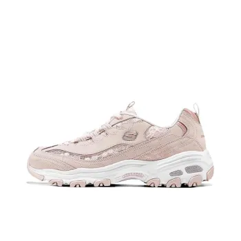 Skechers DLITES Anti Slip Wear Resistant Low Top Casual Shoes Women's Rose Red