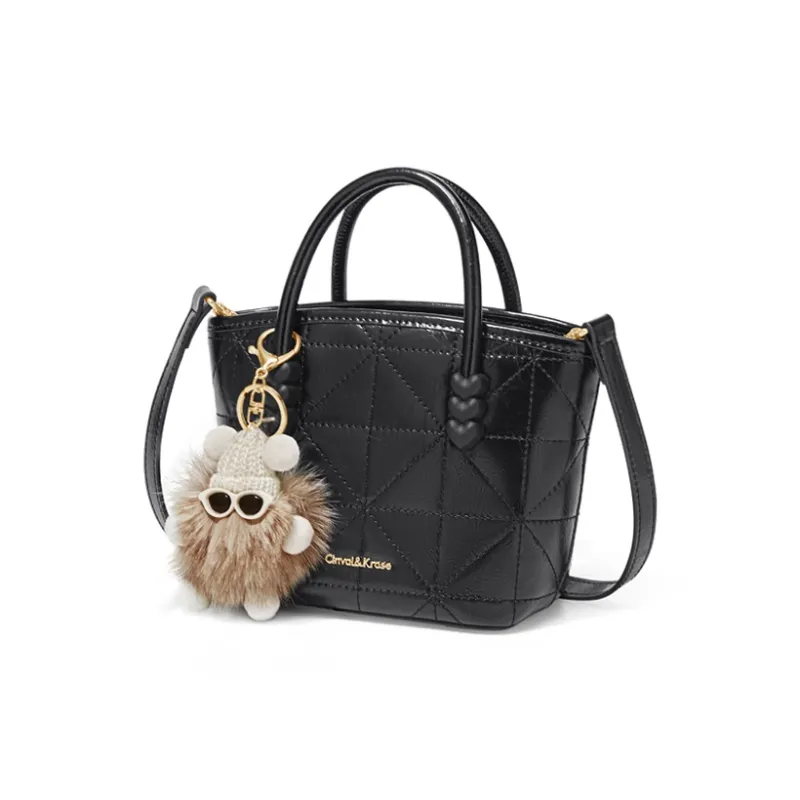 CinvaiKrose Synthetic Leather Shoulder Bag, Crossbody Bag, Mom's Handbag Trumpets Women's Ecru/Black-6