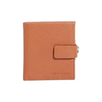 LONGCHAMP Le Foulonné Cow Leather Wallet Women's Caramel