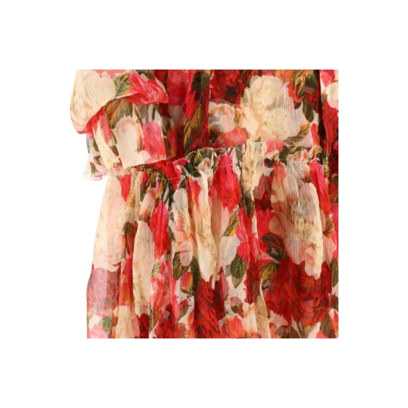 Zimmermann Short Sleeved Dresses Women's Red-4