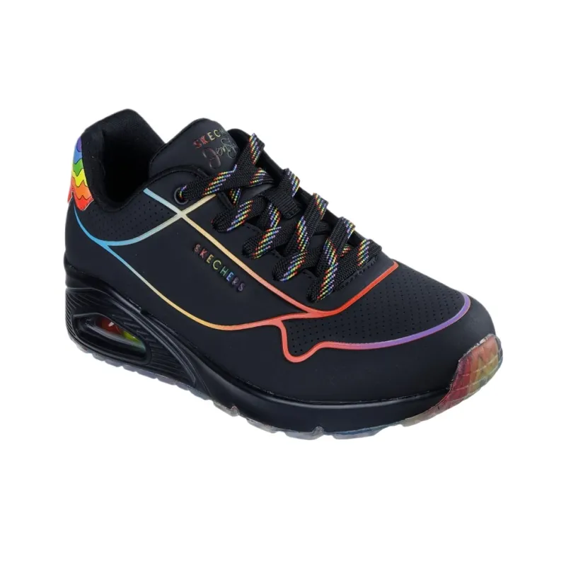 Jen Stark x Skechers Uno Low Top Training Shoes Women's Black-2