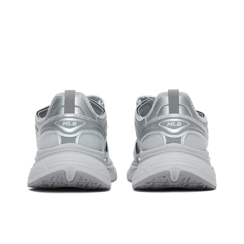 MLB New York Yankees Low Top Casual Shoes Unisex Silver White-3