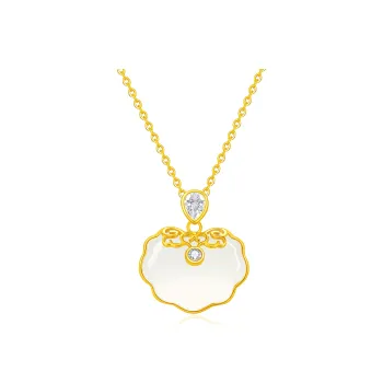 Lao Feng Xiang Natural Chalcedony Necklaces Women's