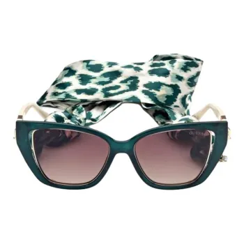 GUESS Injection Cat Eye Sunglasses Unisex Green