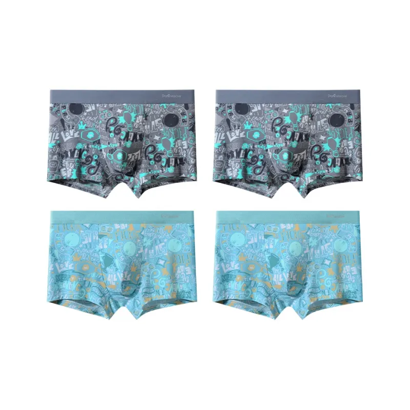 MIIOW Trendy Party Collection Cooling Summer Collection Underpants Summer Thin Men's Combo Set-15
