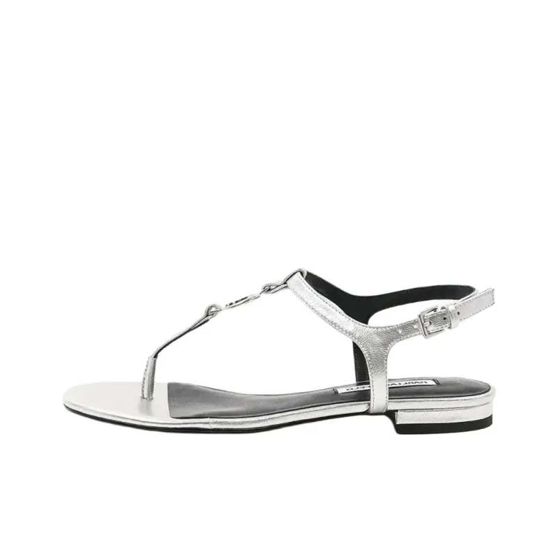 KARL LAGERFELD One Strap Sandals Women's Silver-0
