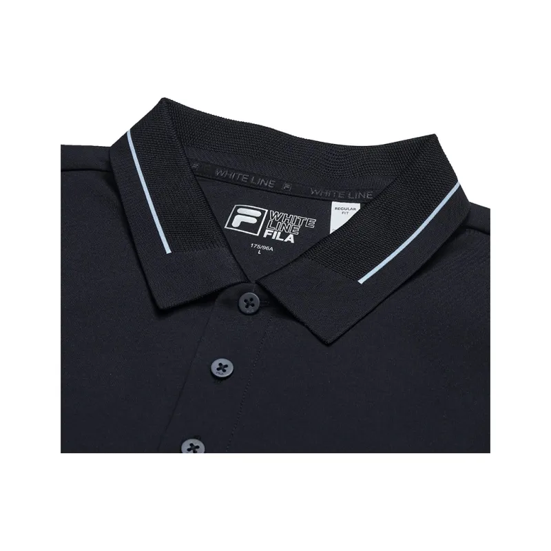 FILA WHITE Polo Shirt Men's Legend Blue NV-2
