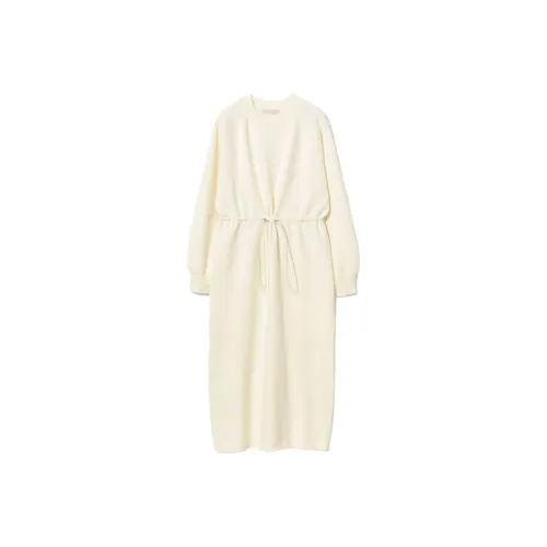 Beams Long Sleeved Dress Women's Ivory White