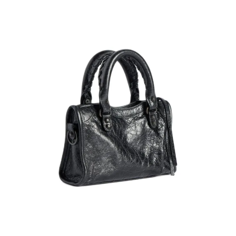 Balenciaga Le City Lambskin Shoulder Bag, Crossbody Bag, Handbag Mini Women's Black-3