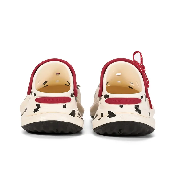 Ouder Sand Heart Cave Summer, Fashion Trend Vintage Versatile Beach Clogs Women's Black White-5
