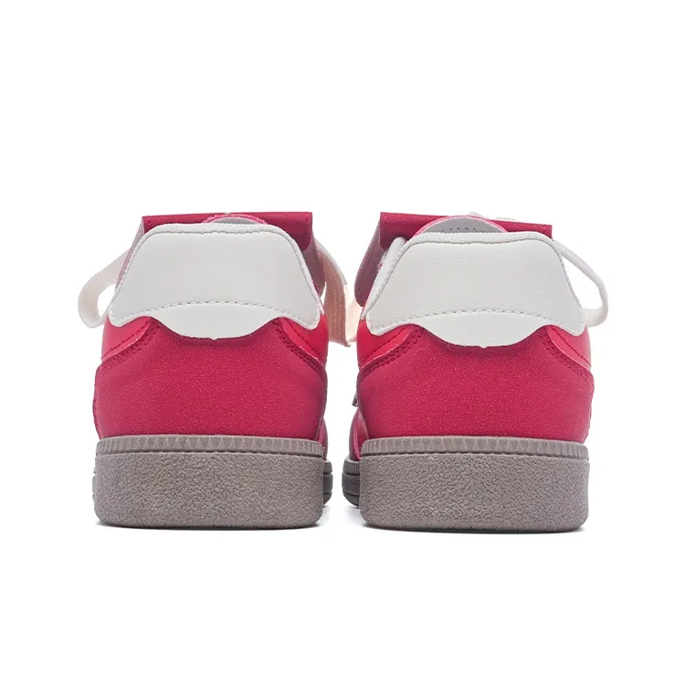 Dafu Leaps Forward Abrasion Resistant Slip Resistant Low Top Skateboard Shoes Women's Red-4
