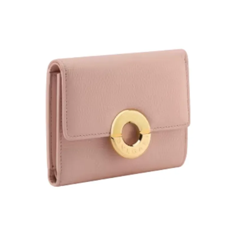 BVLGARI Calfskin Card Holder Women's Pink-0