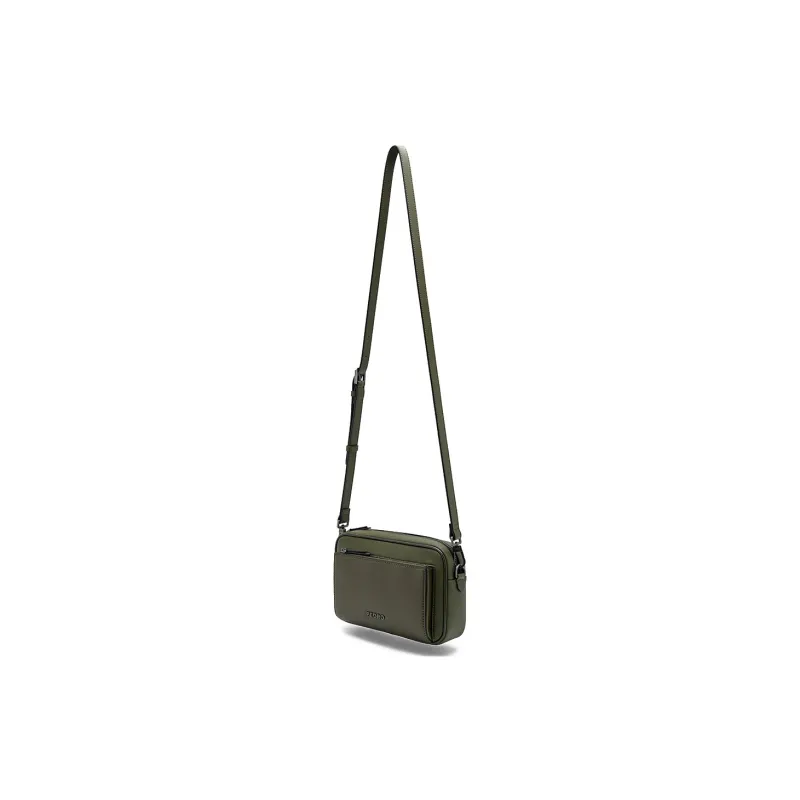 PEDRO Microfiber Shoulder Bag Men's Black/Beige-14