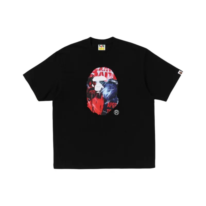 Bape Photo Print Ape Head Relaxed Fit Tee-0